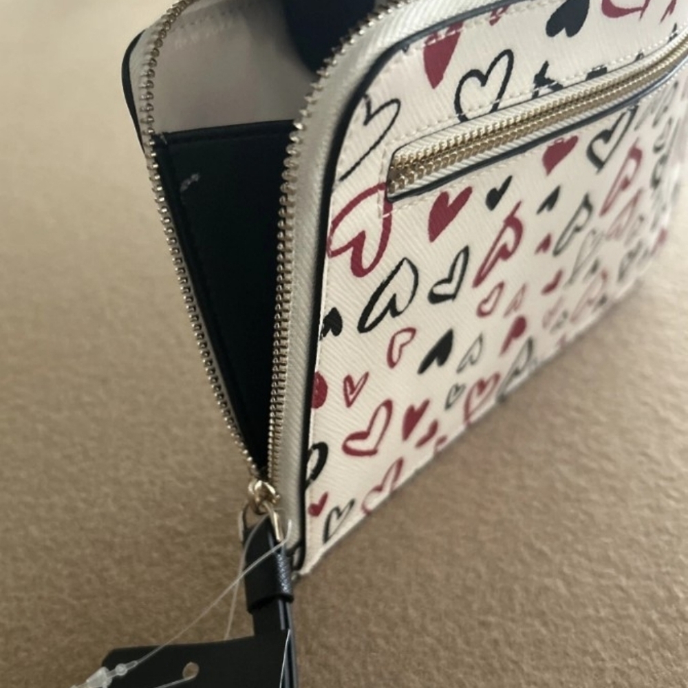 NWT NEW Kate Spade New York  ♠️ Cameron Scribble Hearts  Wristlet Wallet - Picture 5 of 8